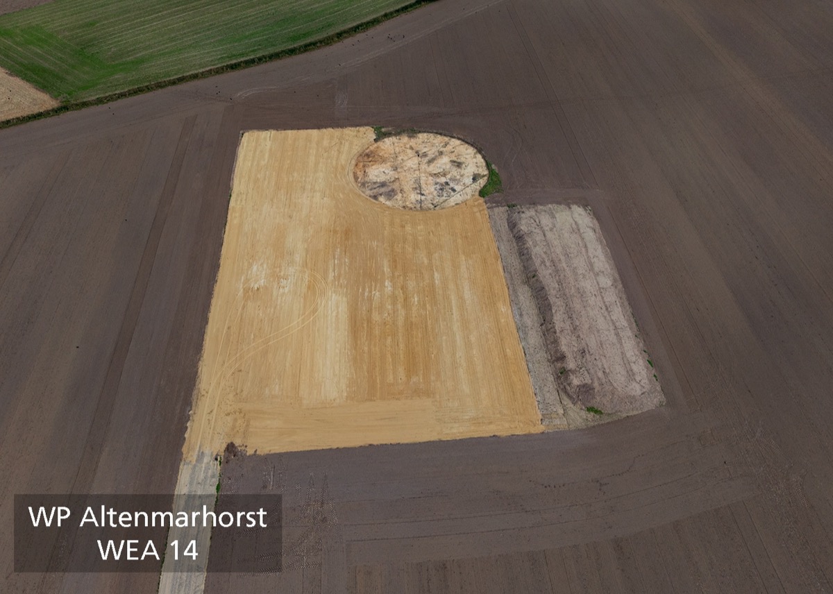 Baustelle Windpark Altenmarhorst – Luftaufnahme